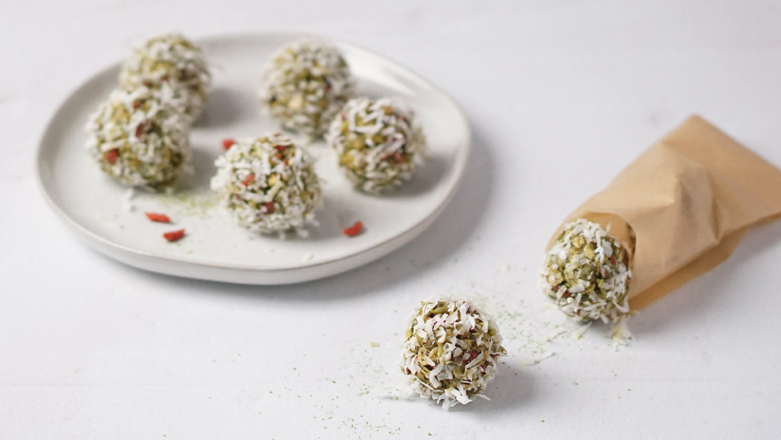 Matcha and Goji Berry Energy Bites