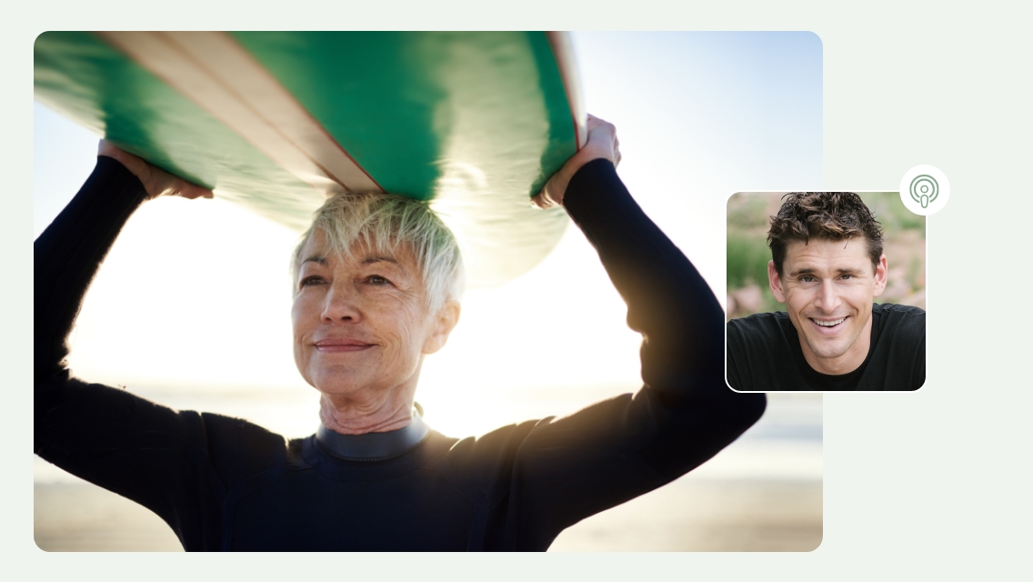 woman holding surfboard