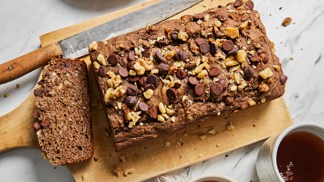 a load of buckwheat chocolate chip banana bread