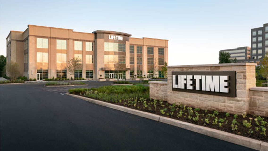 Outside of a Life Time club.