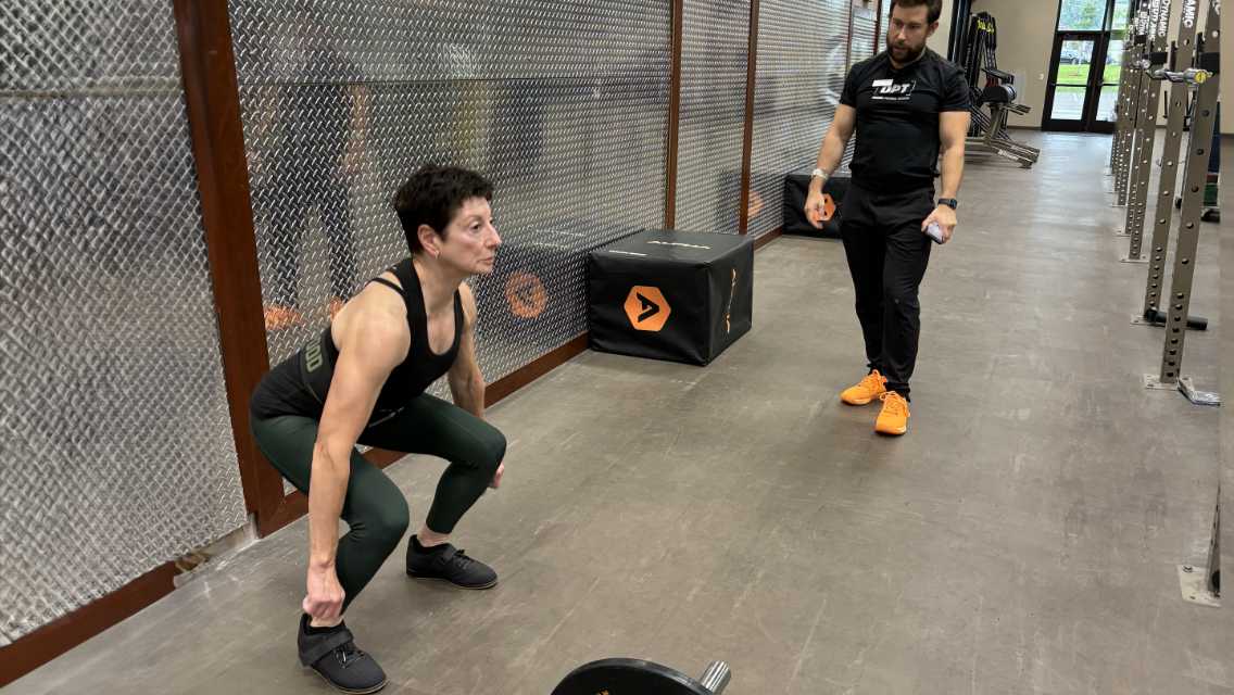 Susan Zemke working with her Dynamic Personal Trainer.