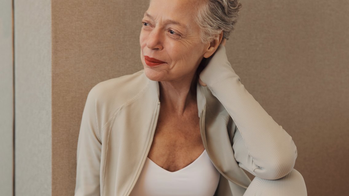 woman looking to the side