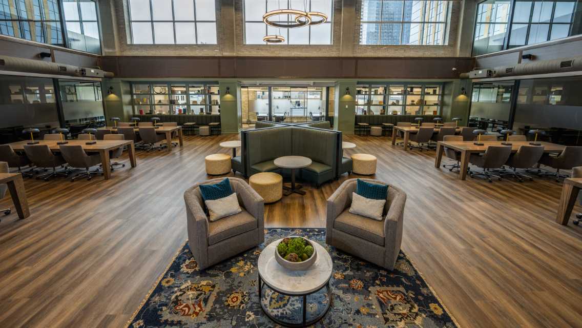 The inside of Life Time Work Downtown Minneapolis.