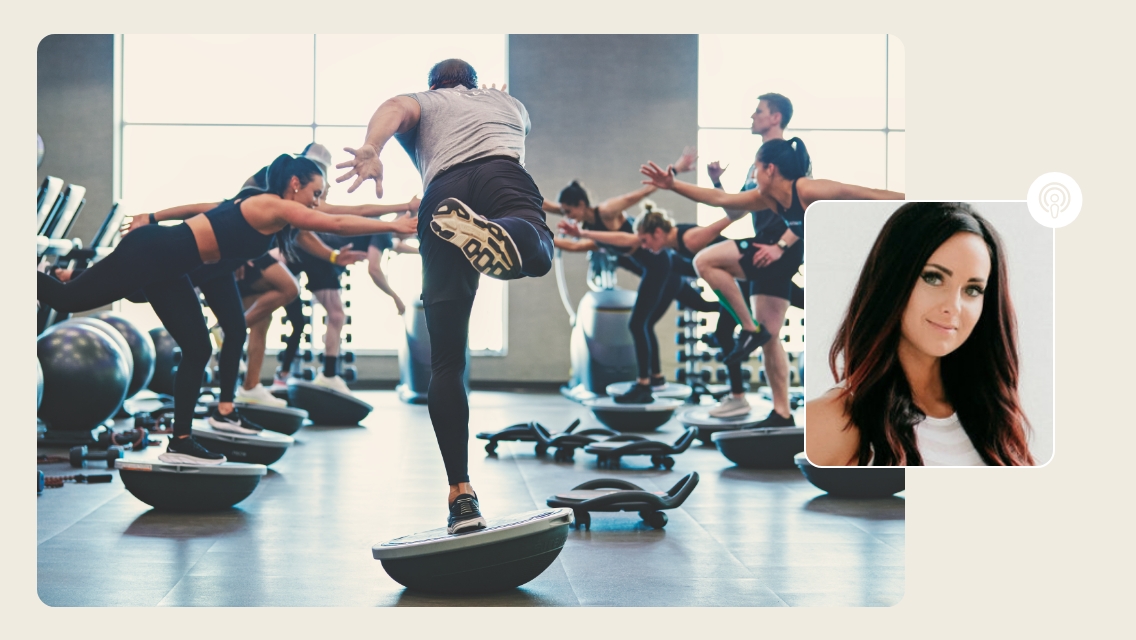 life time talks Hayley ultra fit smiling photo