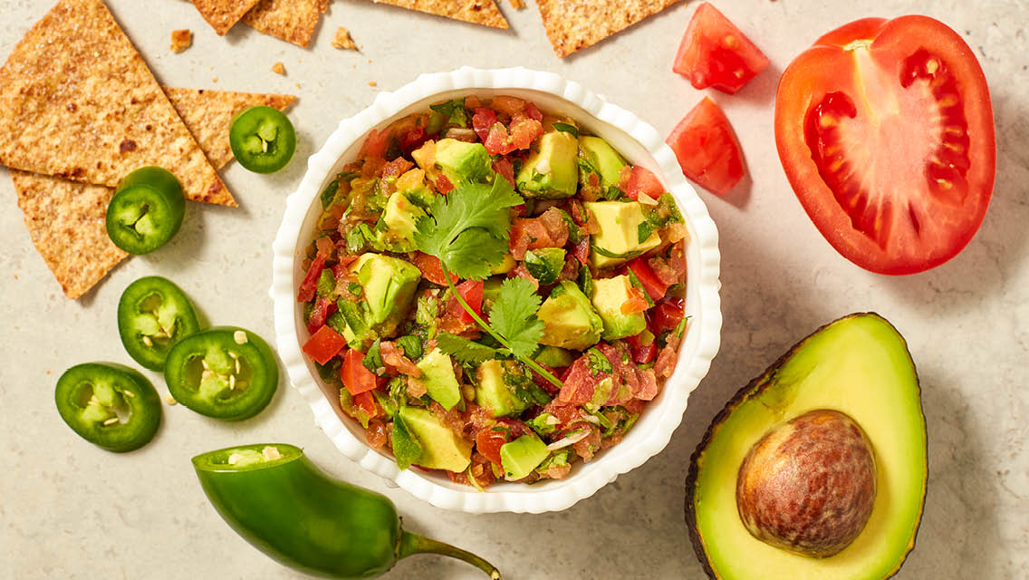 fresh salsa with avocado