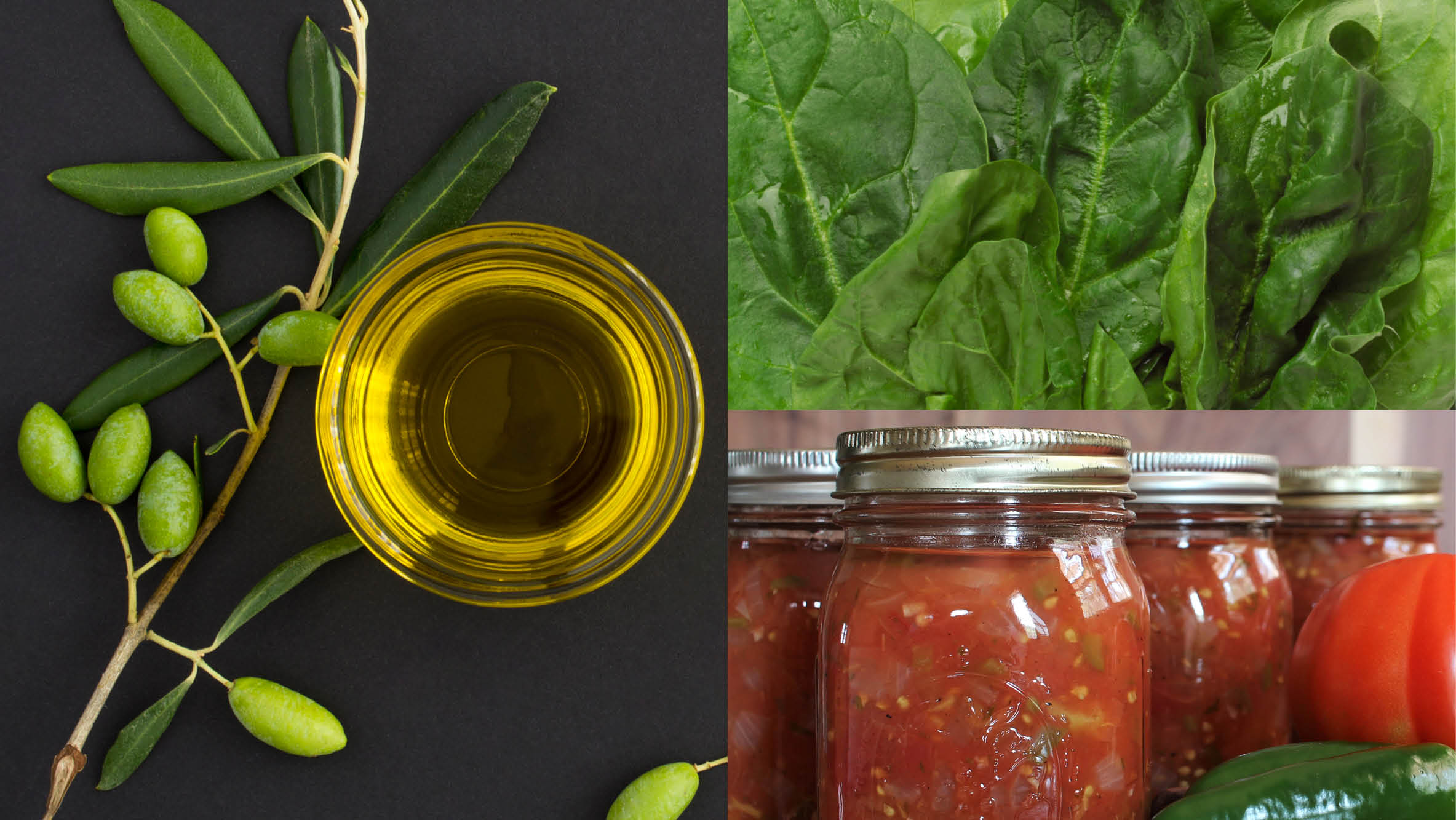 a variety of healthy ingredients