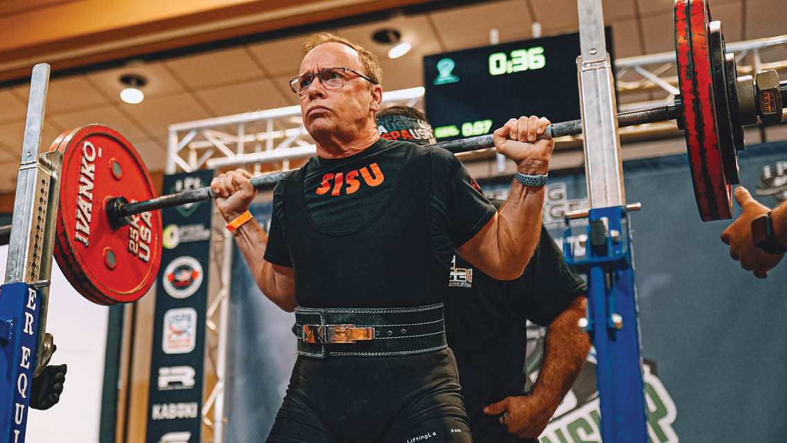 Joe Hayes power lifting.