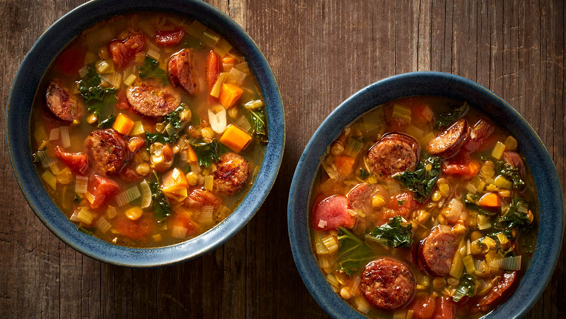 a bowl of hearty soup