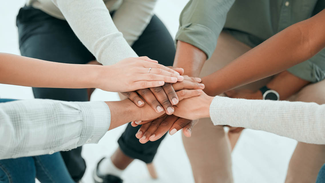 hands joined together