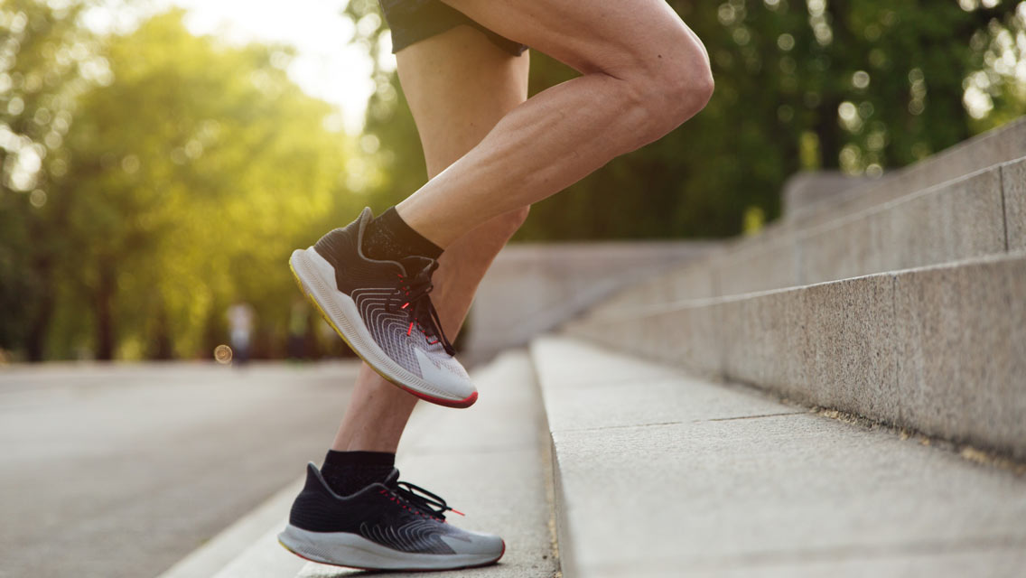 feet running up stairs