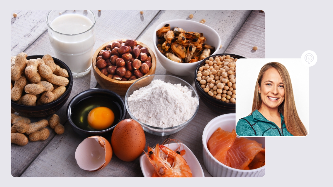 bowls of different foods and Samantha McKinney smiling photo