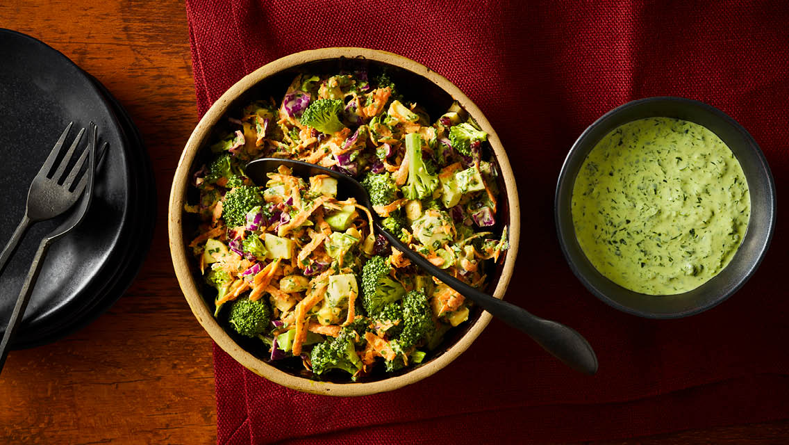 green goddess broccoli salad